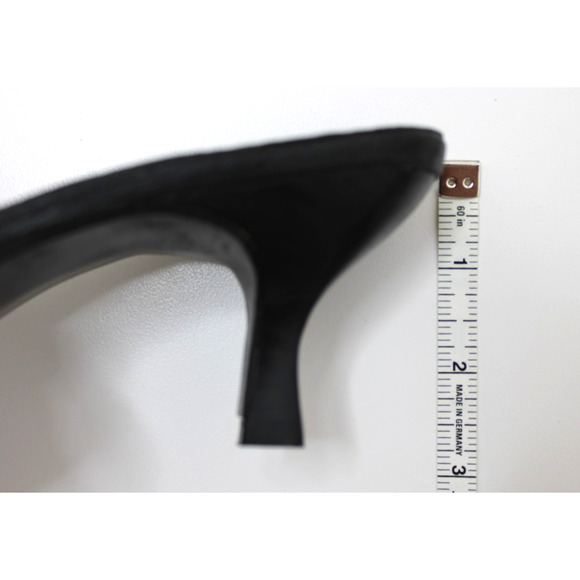 The Larkspur Collection Needle Point Leather Trim Heels Mules M - Picture 9 of 9